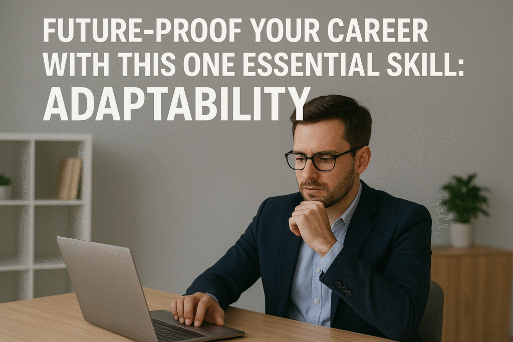 Professional showing adaptability skills in the workplace